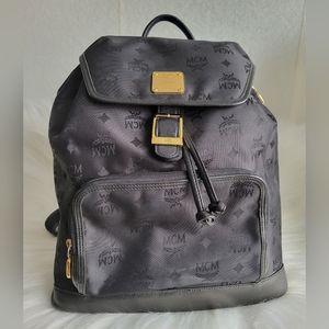 MCM nylon black backpack
